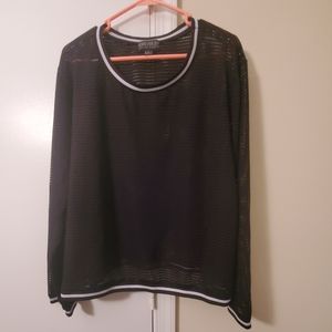 Forever 21 mesh black active top